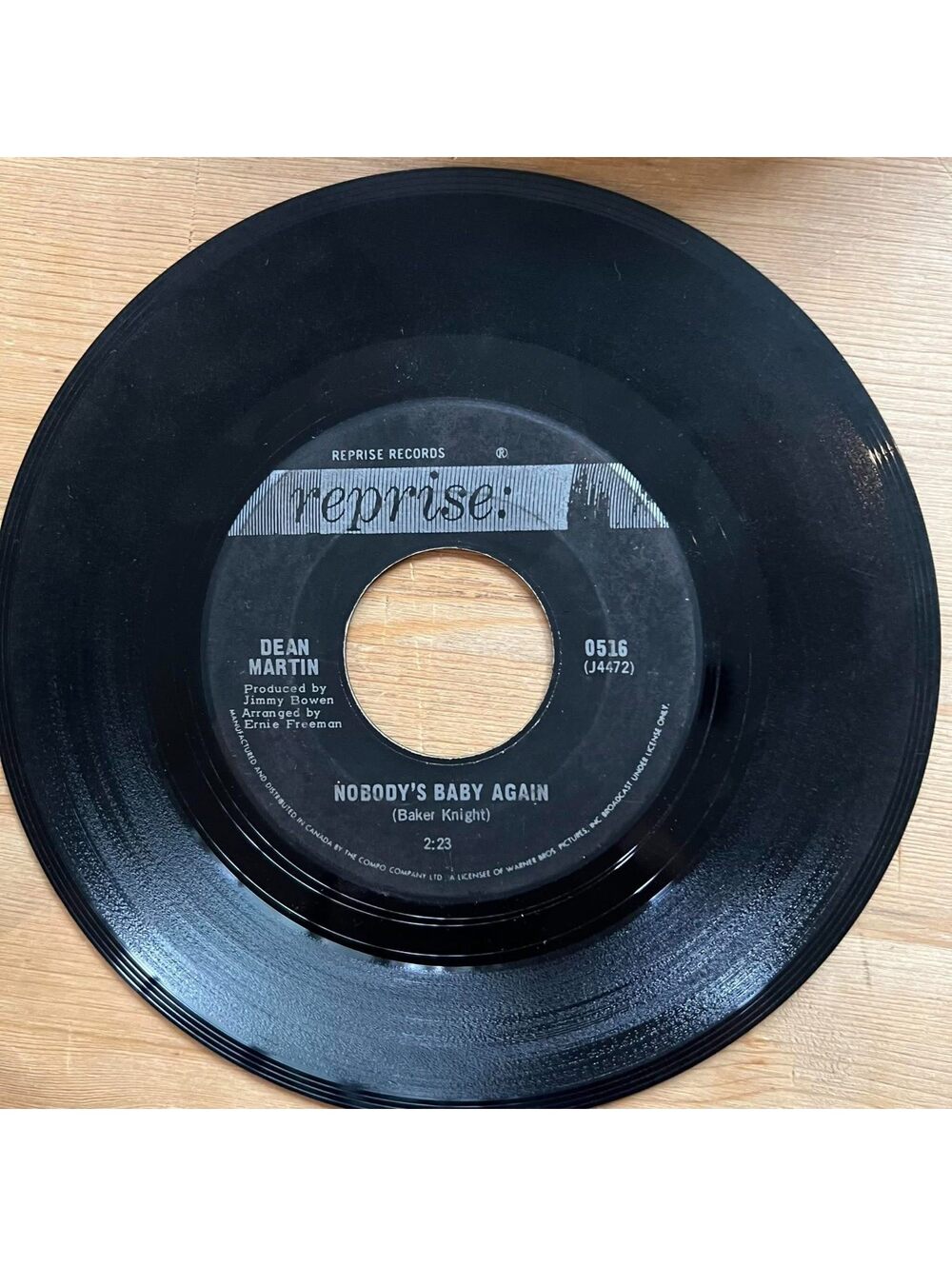 Dean Martin - Nobody's Baby Again/It just Happened that Way 45rpm VG+ R13